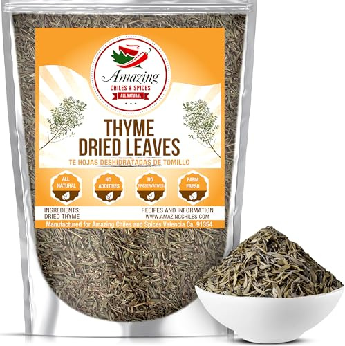 Dried Thyme Leaves 4oz Whole Leaf Herb Seasoning for Cooking, Soups & Pasta