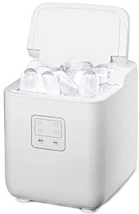 Macchina per fare il ghiaccio da banco 15 kg / 24 ore Nera per la cucina domestica Macchina per fare cubetti di ghiaccio elettrica con dimensioni di pepite Macchina per fare il ghiaccio portatile aut
