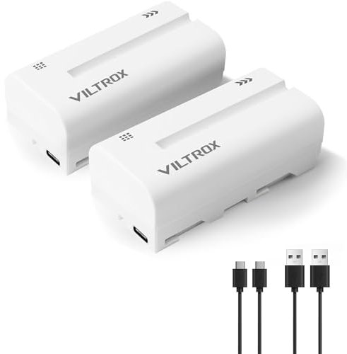 VILTROX 2-Pack Akku NP-F550 Ersatzakku 2 Stück Battery für Sony NP-F950 F960 F970 F770 F750 F570 F550 Kompatibel Godox VILTROX Neewer Camcorder/Kamera/Monitor