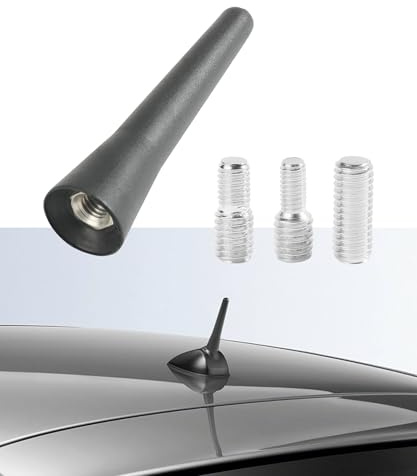 Flaconi Antenne Auto,Autoantenne Kurz,Mini Autoradio Antenne kurz mit starker FM/AM/DAB Empfangsfunktion,Auto Zubehör,Dachantenne Stabantenne Ersatz Kurze,Geeignet für Mehrere Automarken und Modelle