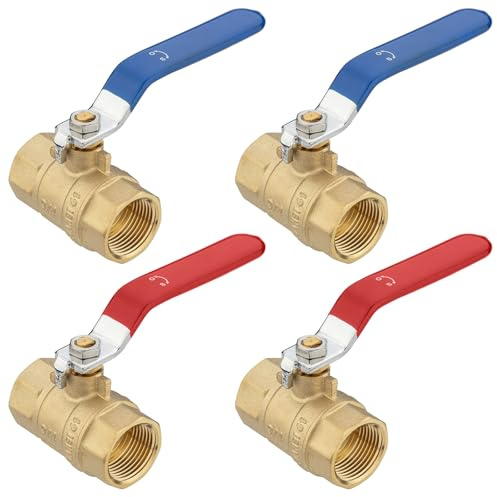 [4 Pieces] Lingmfg 3/4 NPT Thread Ball Valve Shut Off Valve LING-BV1-3/4FNPT-4