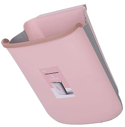 KITANDOVE Poubelle Murale Pliable Plastique Pour Cuisine Et Voiture Conteneur De Rangement Suspendu Pour Salle De Bain Et Salon Rose