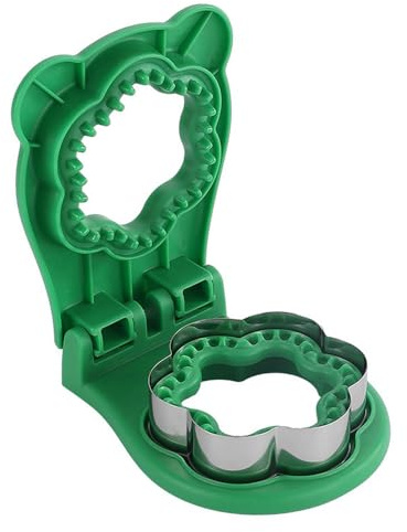 QinhBting Sandwich Cutter And Sealing Machine, Flower Shaped Sandwich Cutter, Sturdy And Durable, Suitable For Children's Favorite Lunch Sandwich Cutter, Green
