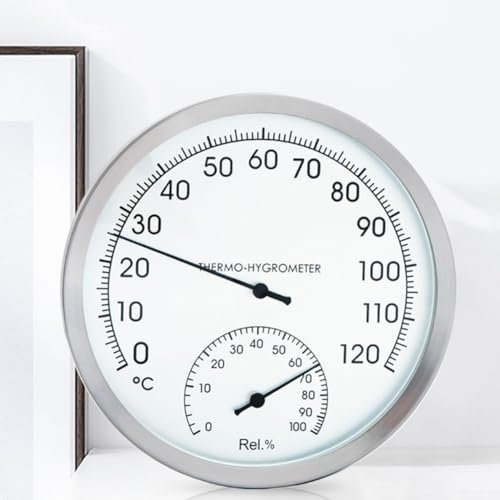 Stainless Steel Oven Thermometer For Use With Fan, Gas, Electric, Pizza Oven, Air Fryer, Or Range Cooker - 0~120℃, ±1-2℃, 0~100% Rel