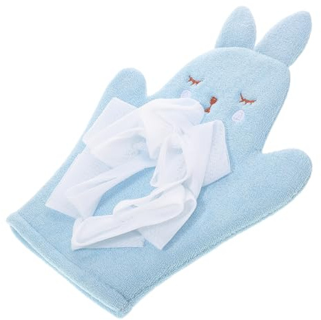 VICASKY Badeschutzhandschuhe Mit Doppelter Scrubbing- Und Niedlichem Hasen-design Exfolierende Waschhandschuhe Für Empfindlichen Für Tägliche