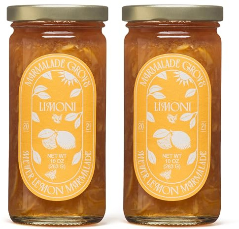 Marmalade Grove, Meyer Lemon & Honey “Limoni” Marmalade, Handmade with Fresh Fruit - 10 oz (2 Packs)