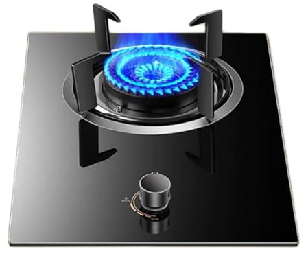 Cuisinière À Gaz Cuisinière Simple, Cuisinière À Gaz Naturel En Verre Trempé 5,2 KW, Cuisinière À Gaz Liquéfiée De Bureau Intégrée, Avec Dispositif D'extinction, For Cuisine Domestique Et Camping-car(
