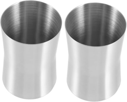 Alipis Vaso Creativo para Enjuague Bucal De Acero Inoxidable, Portátil y Reutilizable, Tamaño Pequeño, Resistente e Irrompible, Adecuado para Baño y Viajes, Pack 2 Unidades