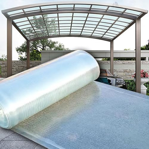 Flache Fiberglas-Tageslichtplatten, 1 mm dicke Kunststoffplatte, UV-Schutz, transparent, regendicht, für Gewächshausdächer, leicht zu schneiden