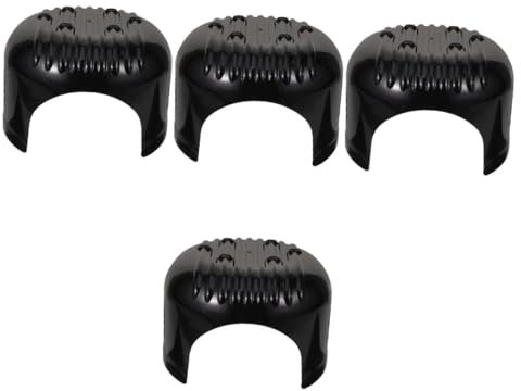 Angoily 4 Stück Baseballkappenfutter BAU von Schutzhelmen Einsatz für Baseballmütze Helmeinsatz orange Schutzhelm Helmfutter Huteinlage Anstoßkappen einsetzen Helmschutz Plastik Black