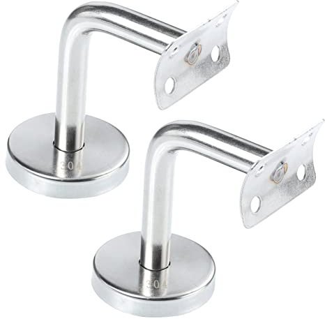 DECOMELODY 2pezzi Supporti Per Corrimano Muro Inossidabile Di Staffe Stabili e Facili Da Installare Per Scale e Ringhiere Design Elegante e Resistente Per Uso Domestico e Commerciale