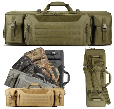 36/42 inch Waffentasche für Langwaffen,Weiche Gewehrtasche 2 L angwaffen Jagd mit Doppelfach,Airsoft Waffen Rucksack,Weich Gepolsterter Gewehrkoffer Taktischer für Jagdschießen(Size:36inch,Color:a)