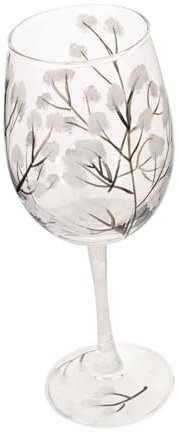 FUNNETOYU Copa De Vino Pintada Mano Diseño Floral Vaso De Cumpleaños Para Mujeres Decoración De Hogar Elegante