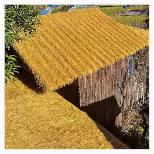 ZHJLF Techo de Paja Sintética, Rollo de Paja Mexicana Artificial, Paja de Simulación de PE, para Bar Cubiertas Sombrillas Valla Decoraciónl, Techo de Paja de Palapa(Size:0.5x10m)