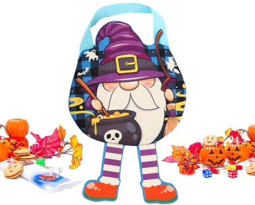 Huvqianu Godisväskor för halloween | Festival tygväska för godsaker - icke-vävt tyg bärbar snacksväska för leksak godis evenemang arrangörer hemsökt hus detaljhandelsbutik skolevenemang, a, Refer to