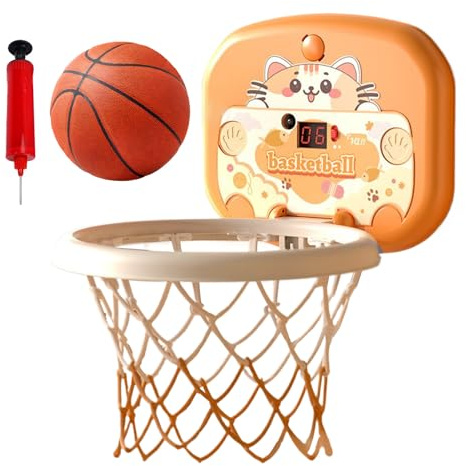 yztju Mini Basketballkorb Für Drinnen - Basketball Spiel Mit Korb - Wandmontiertes Ball Sport Spielzeug Mit Punkteanzeige Für Kinderzimmer Und Schlafzimmer