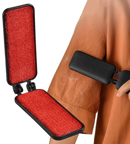 Cepillo de Pelusa de Viaje - Diseño Plegable Reutilizable portátil | Pequeño quitapelusas para Limpieza de Ropa, alfombras, Muebles, sofás, automóviles, Camas, tapetes y alfombras