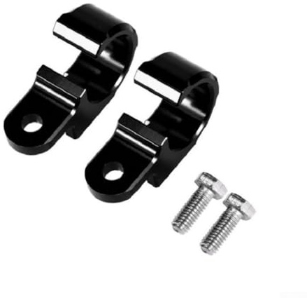 Yhenlovtt Staffa per pinza del freno anteriore, in alluminio CNC, per la maggior parte delle moto, rosso/nero/blu/oro/viola, 13 x 14 x 3 cm (nero)