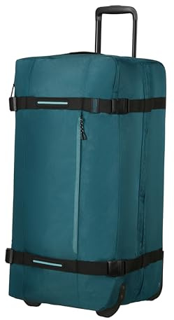 American Tourister Urban Track - Resväska med 2 hjul, 78.5 cm, Lätt Duffel L med 2 Fack och TSA-lås, 116 L, Perfekt för Långa Resor - Turkos