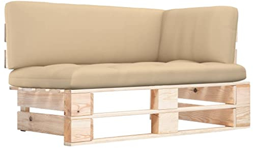 INLIFE Canapé d'angle Palette de Jardin Bois de pin imprégné-3066604