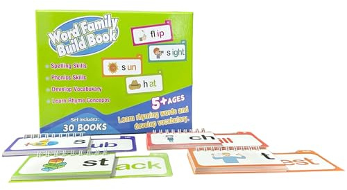Word Family Construction Book, Clear Print, 1 Set, Pedagogiska Lässpel, Läs- Och Rimböcker, Interaktivt System, Lämpligt För Gruppaktiviteter