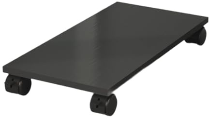 FVDPWYE Supporto per CPU da Tavolo in Legno con Rotelle, Supporto per per Computer, Supporto per CPU Regolabile, Supporto per Case del Computer da P, Nero