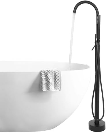 Grifo de pie negro para bañeras de pie