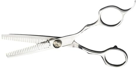 DINHEAROM Ciseaux Effileur en Acier Inoxydable Argenté, Ensemble D'outils de Coiffure Professionnels, Résistants la Rouille, pour Salon de Coiffure et Usage Familial