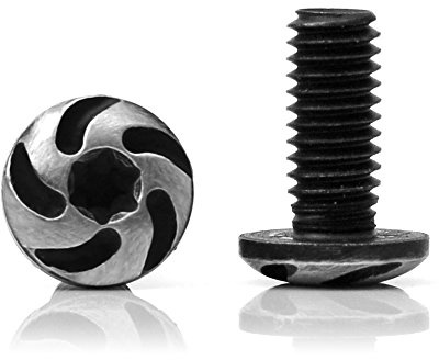 Cool Hand Customized Screws for CZ 75 85 Grips, 2 Stainless Steel Screws, 2 O Rings, T10 Torx Key, Black & Silver, SCZ-2-D