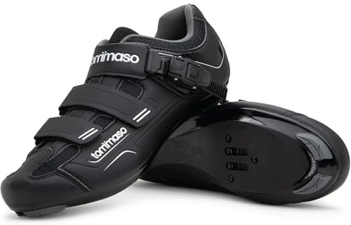 Tommaso Strada SPD- und Peloton-Schuhe für Herren – 2-in-1-Fahrradschuhe – installieren Sie Ihre eigenen Delta- oder SPD-Stollen für Rennräder, Indoor-Fahrräder oder die meisten Herrenfahrräder