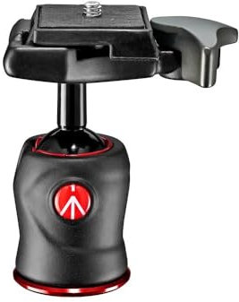 Manfrotto 490 Centre Ball Head, for Camera Tripods, Fluid Ball Head for Ergonomic and Functional Tripods, Camera Stabilizer, Photography Accessories, Simple and Intuitive