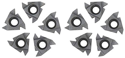 10 Pezzi Lama per Tornitura CNC, Inserti per Filettatura Tornio Inserti per Lama per Tornitura CNC Accessori per la Lavorazione dell'acciaio 16ER AG55