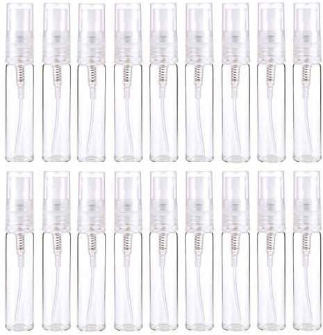 20 Pcs Mini Spray Atomizer Empty Bottles, Portable Mist Plastic Refillable Sample Bottle, Travel Spray Perfume Bottles with Atomizer Pump for Liquid Makeup Tool (3ml)