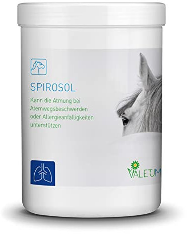 Valetumed SPIROSOL, 750 g, Ergänzungsfutter für Pferde mit dauerhaften Atemwegsproblemen, unterstützt die Bronchialentkrampfung- und beruhigung, von Pferdekliniken und Tierärzten empfohlen