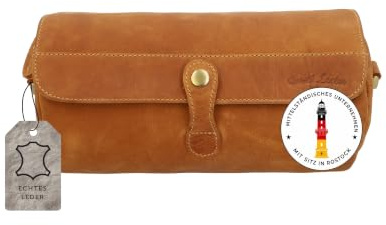 Gusti Lenkertasche Leder - Roberto Umhängetasche 2in1 Fahrradtasche Ledertasche Vintage Braun Leder