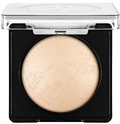 Flormar Polvo Iluminador Facial y Colorete Baked – Rubor Fino Sedoso con Acabado Radiante, Highlighter en Polvo Multifunción para Contorno Maquillaje y Brillo Facial, 002 Midnight Star