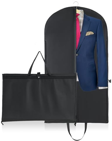 Niviy Kleidersack Anzugtasche für Reisen 100 x 60 cm,Aufbewahrung Kleiderhülle Materialstärke120 GSM Atmungsaktive Anzugtasche,Faltbar für Anzüge Kleider Jacken Abendkleider Kleidersäcke Lang