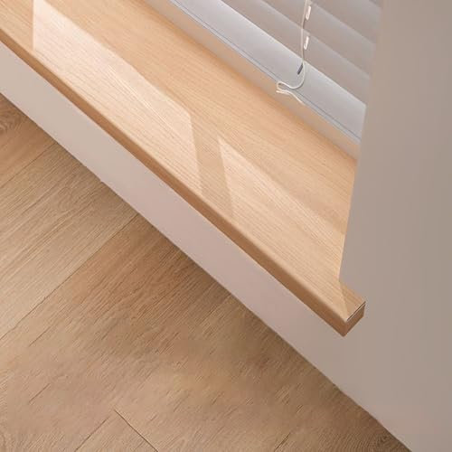 SDFVSDF Fensterbank Fensterbankabdeckung mit Holzmaserung, Feuchtigkeitsbeständige Fensterbankabdeckung/Schutz, Erkerfenster-Kantenschutzplatte für Den Balkon(100x15cm/39.4x5.9in)