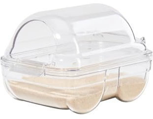 TOKAYIFE Criceto Sabbia Bagno, Toilette Trasparente per Criceti Contenitore per Bagno di Sabbia per Criceti Gerbilli Ratti (S)