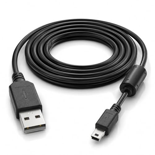 PS3 Charging Cable Extra Long 6ft Mini USB Controller Charger Cable with Magnetic Ring compatible with PlayStation 3 PS3 Slim PS Move Controller Charger Cable USB PC Power Cable Lead PC Dash Cam