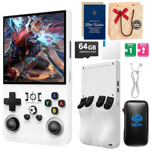R36MAX 2025 - Consola de juegos de mano retro, pantalla IPS 4K HD de 4 pulgadas, sistema Linux de código abierto, más de 18000 juegos precargados, memoria de 64 GB, batería de 4000 mAh, consola de