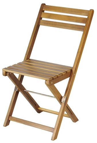 Riess Ambiente Outdoor Balkon Stuhl Bali - Akazienholz - Natur Honey - klappbar wetterfest Gartenstuhl Klappstuhl Holzstuhl