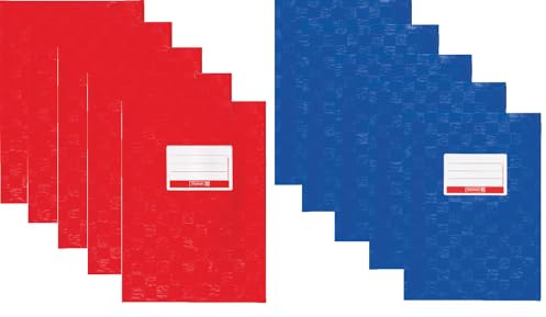 Brunnen Hefthülle/Heftumschlag (Folie, mit Namensschild) (5x blau + 5x rot, A4)