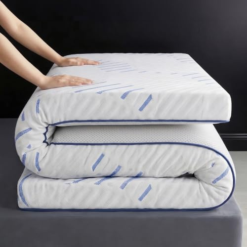 Klyvvo Surmatelas 90x190 cm Mémoire de Forme de Gel - 7,5 cm Surmatelas Mousse Confort Ergonomique, Double Face duretés différentes, Housse Lavable Machine, pour Matelas & canapé, essai 100 Jours