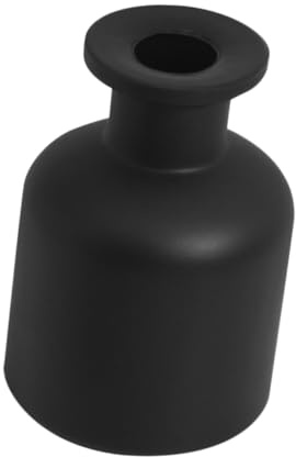 GALPADA Botella Difusora de Vidrio Mate Negra para Aromaterapia con Diseño Cilíndrico Elegante y Práctica para Difusores de Perfume y Ambientadores el Hogar