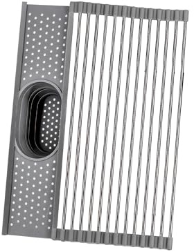 Escurridor Enrollable para Fregadero de Acero Inoxidable | Antideslizante | Ahorra Espacio | Secado Cocina Multifuncional