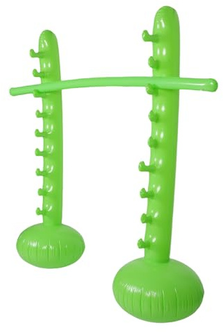 POPETPOP Barre de Saut en Hauteur Gonflable Verte 180 CM Jeu de Jardin Extérieur pour Adultes et Garçon et Filles Équipement de Fête Foraine Jeu de Piscine d'Été et Décoration Festive