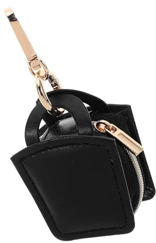 BESPORTBLE Mini Boîte à Bijoux de Voyage Portable Noire avec Porte-Clés Compartiments Multiples pour Bagues et Boucles D’Oreilles Étui Compact et Léger pour Rangement Sécurisé Lors de