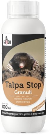 Talpa Stop Granuli 1000ml — Repellente Naturale per Talpe | Barriera Anti Talpa per Giardino e Prato | Argilla Naturale | Non Danneggia Piante | Copre 80m²