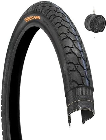 Pneu 1 Noir + 1 chambre à air 20 x 1,75 (47 – 406) City Bike Vélo Graziella